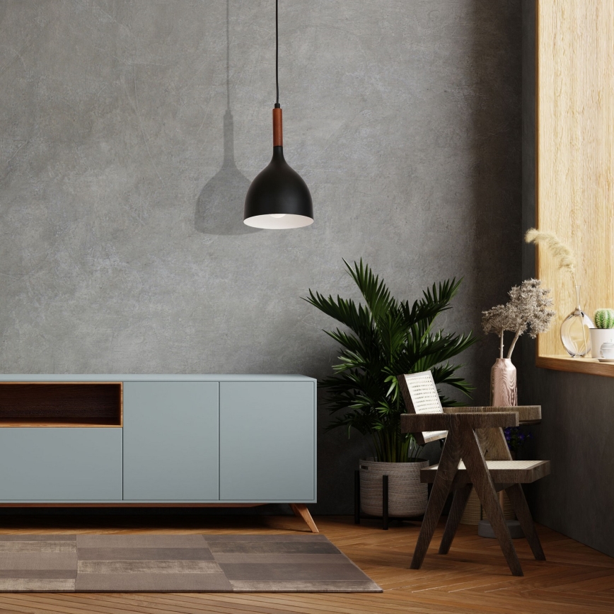 Підвісна люстра NOAK WOOD 1xE27/60W/230V