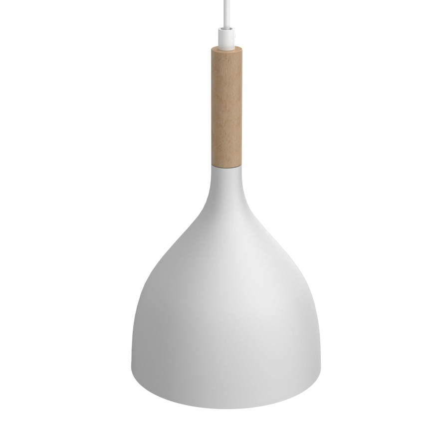 Підвісна люстра NOAK WOOD 2xE27/15W/230V білий/бук
