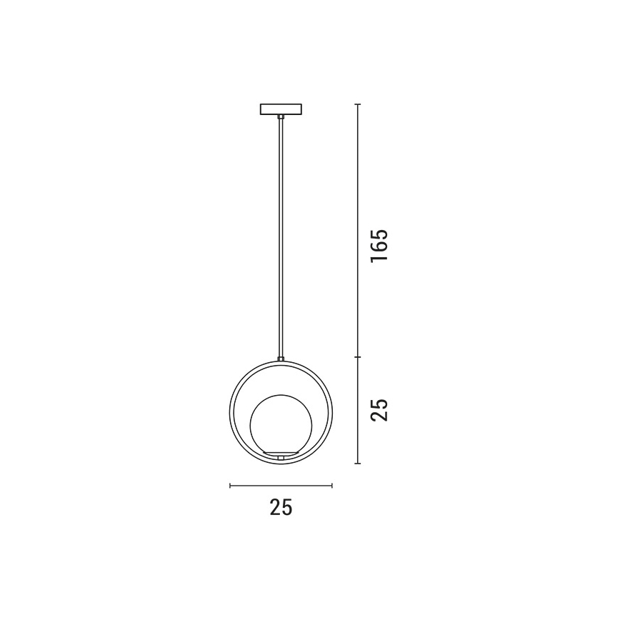 Підвісна люстра ORBA 1xE27/15W/230V латунь