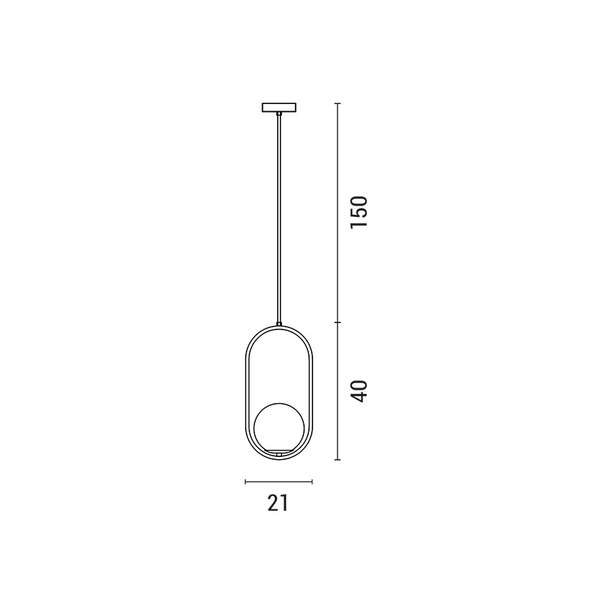 Підвісна люстра ORBA 1xE27/15W/230V латунь