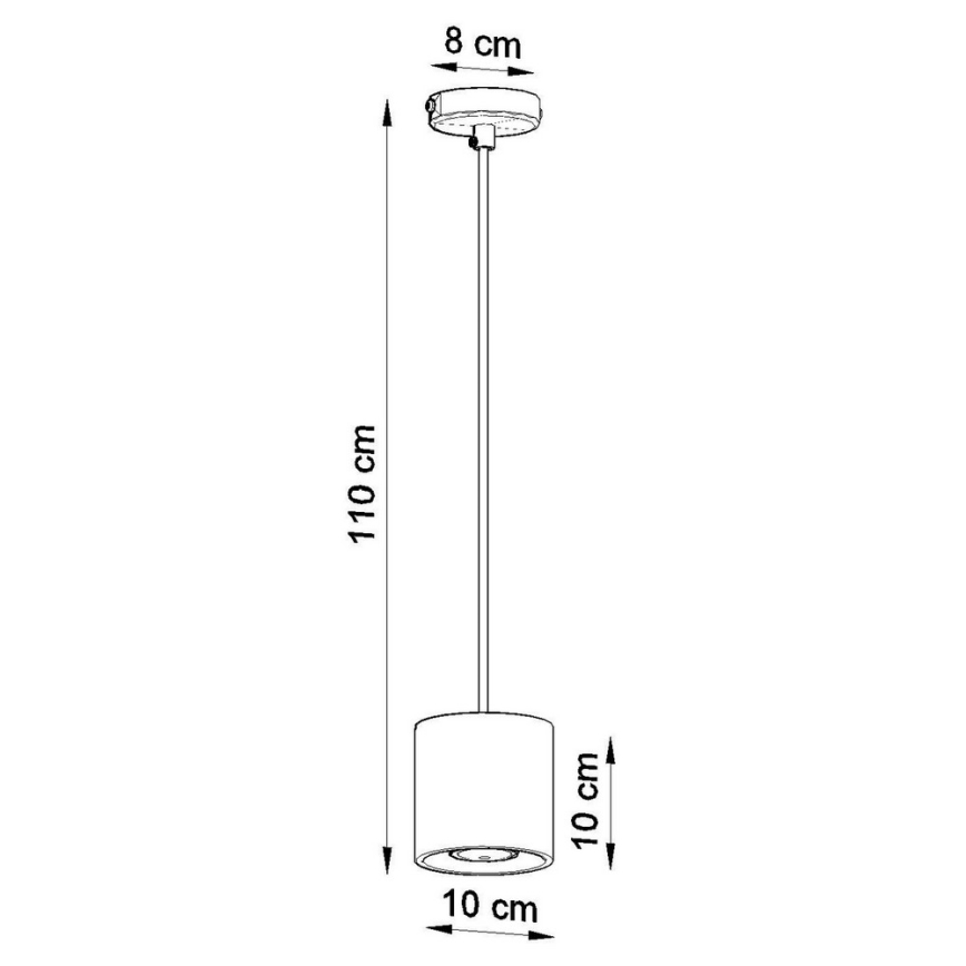 Підвісна люстра ORBIS 1 1xGU10/40W/230V білий