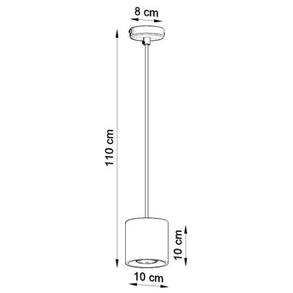 Підвісна люстра ORBIS 1 1xGU10/40W/230V чорний