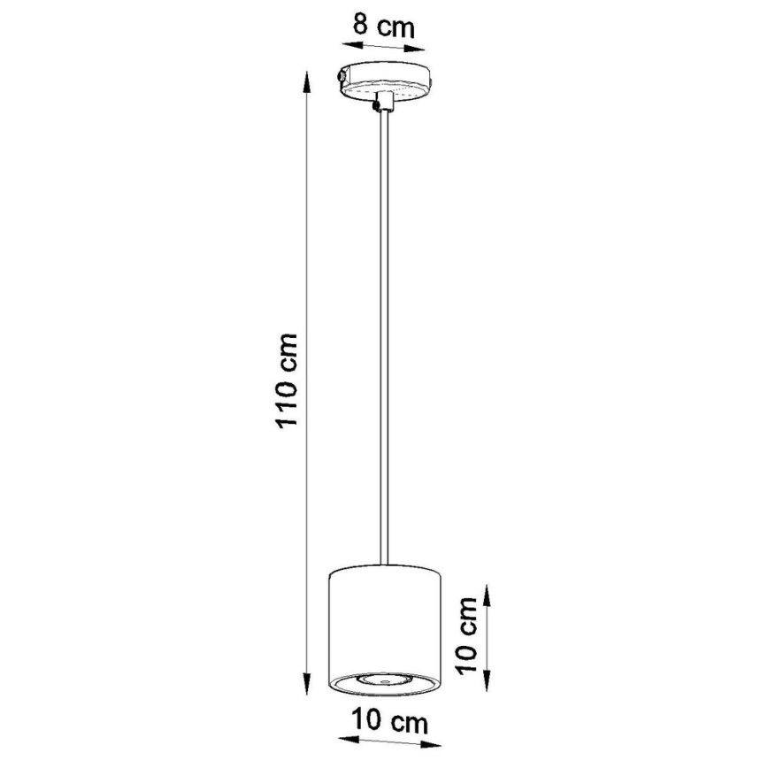 Підвісна люстра ORBIS 1 1xGU10/40W/230V сірий