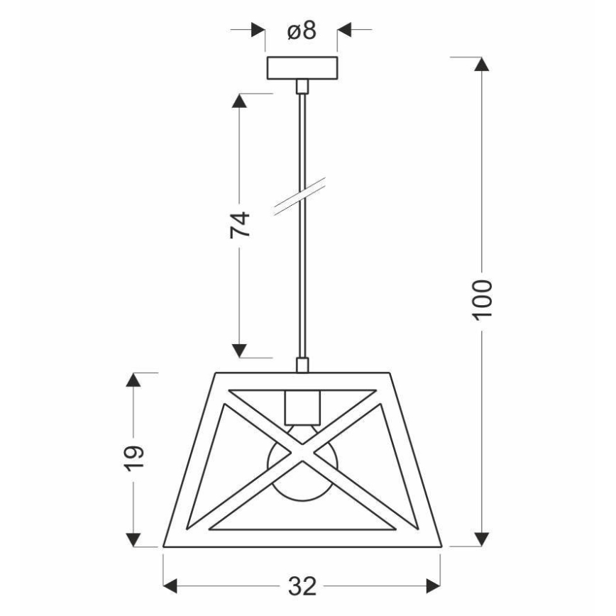 Підвісна люстра ORIGAMI 1xE27/40W/230V