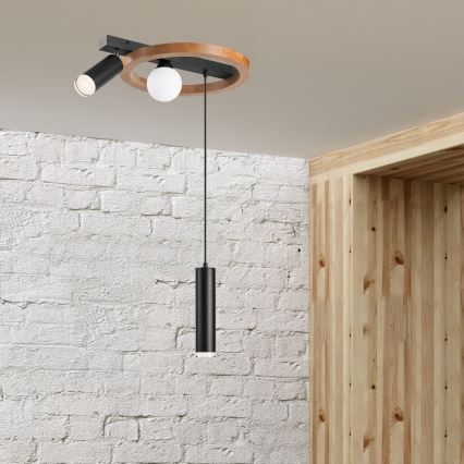 Підвісна люстра OTIS 1xG9/5W/230V + 2xE27/15W/230V дуб