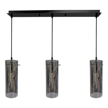 Підвісна люстра PADOVA 3xE27/15W/230V чорний