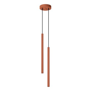 Підвісна люстра PASTELO 2xG9/8W/230V червоний