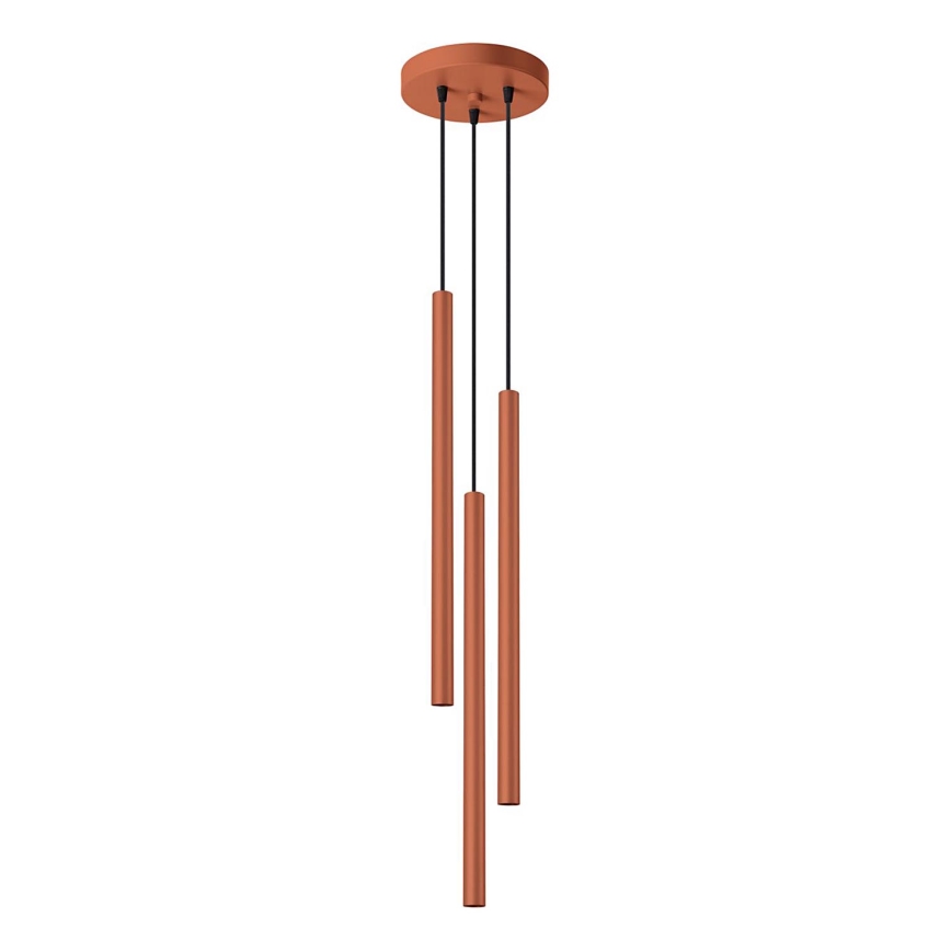 Підвісна люстра PASTELO 3xG9/8W/230V червоний
