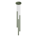 Підвісна люстра PASTELO 3xG9/8W/230V зелений