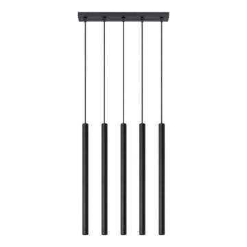 Підвісна люстра PASTELO 5 5xG9/12W/230V чорний