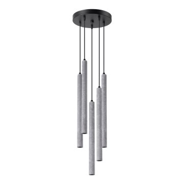 Підвісна люстра PASTELO 5xG9/8W/230V бетон
