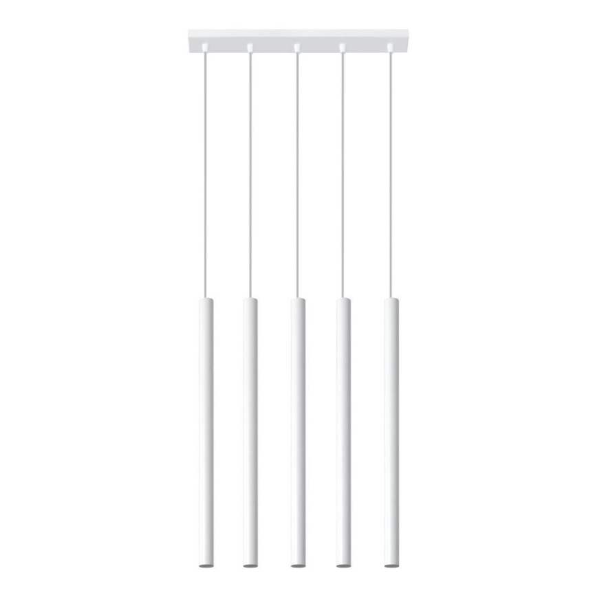 Підвісна люстра PASTELO 5xG9/8W/230V білий