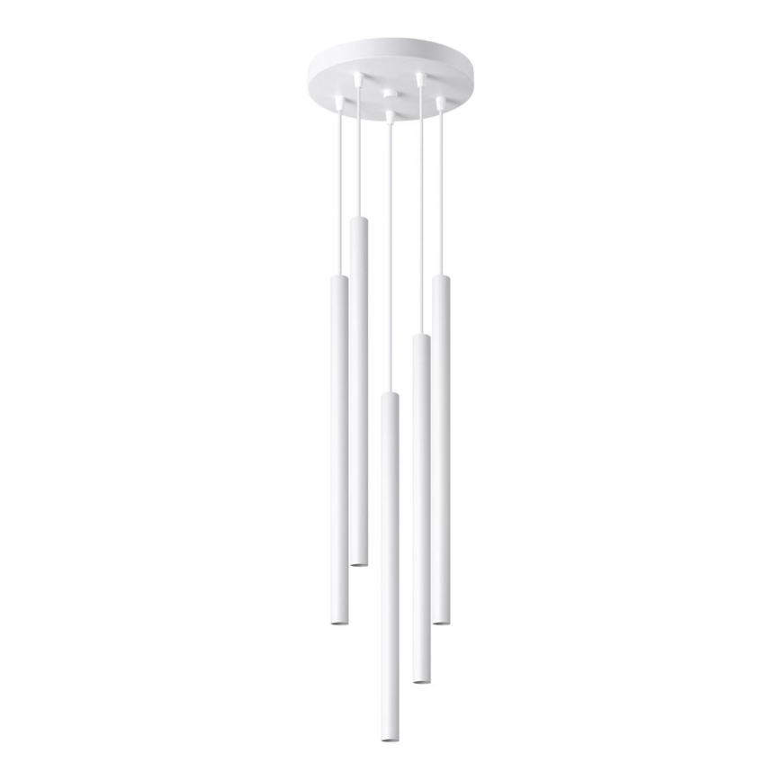 Підвісна люстра PASTELO 5xG9/8W/230V білий