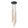 Підвісна люстра PASTELO 5xG9/8W/230V бук