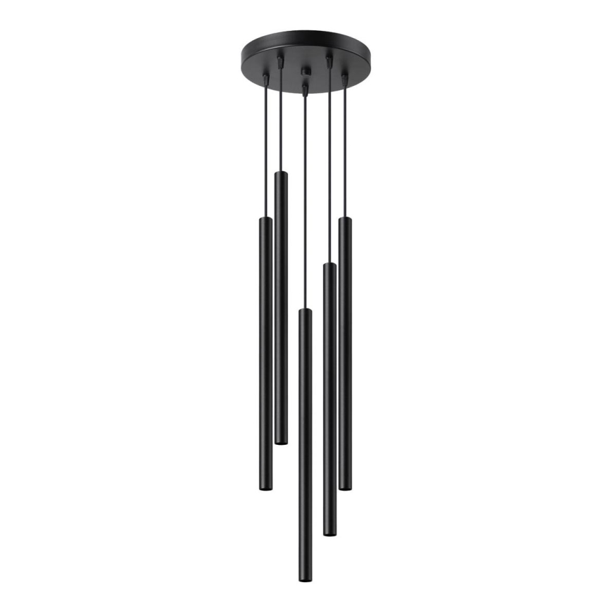 Підвісна люстра PASTELO 5xG9/8W/230V чорний