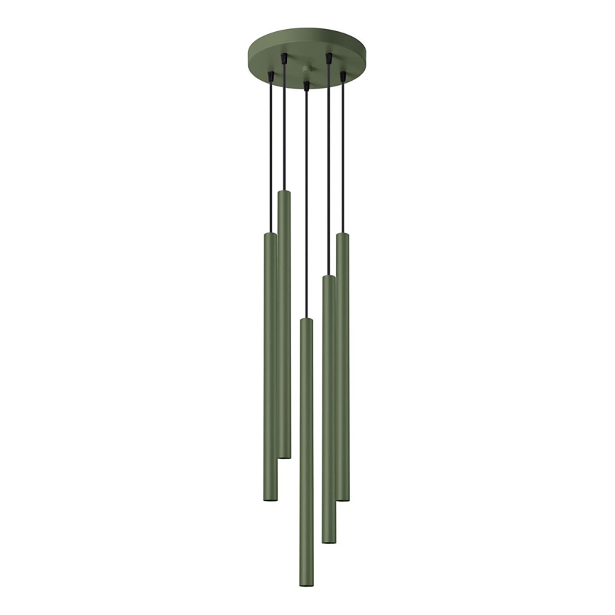 Підвісна люстра PASTELO 5xG9/8W/230V зелений