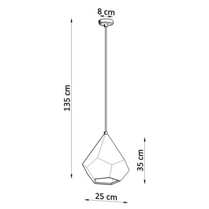 Підвісна люстра PAVLUS 1xE27/60W/230V