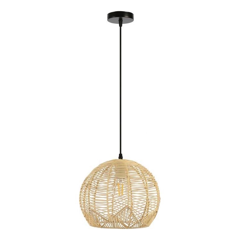 Підвісна люстра PELO 1xE27/40W/230V діаметр 30 см ротанґ