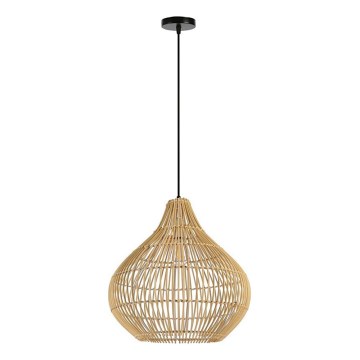 Підвісна люстра PELO 1xE27/40W/230V діаметр 40 см ротанґ