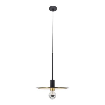 Підвісна люстра PENY 1xE27/11W/230V чорний/золотий
