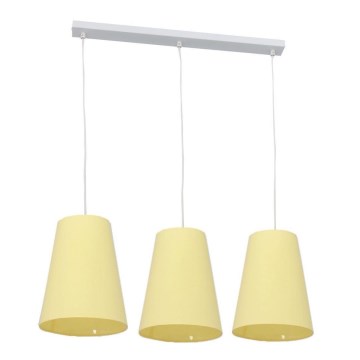Підвісна люстра PINIO 3xE27/60W/230V жовтий