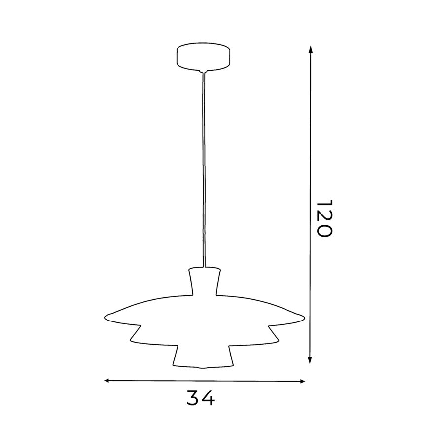 Підвісна люстра PLATO 1xE27/15W/230V бежевий/золотий