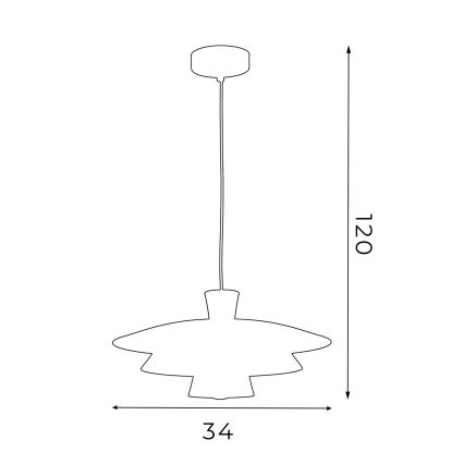 Підвісна люстра PLATO 1xE27/15W/230V латунь/золотий