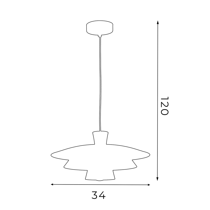 Підвісна люстра PLATO 1xE27/15W/230V латунь/золотий