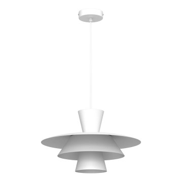 Підвісна люстра PLATO на шнурі 1xE27/15W/230V біла