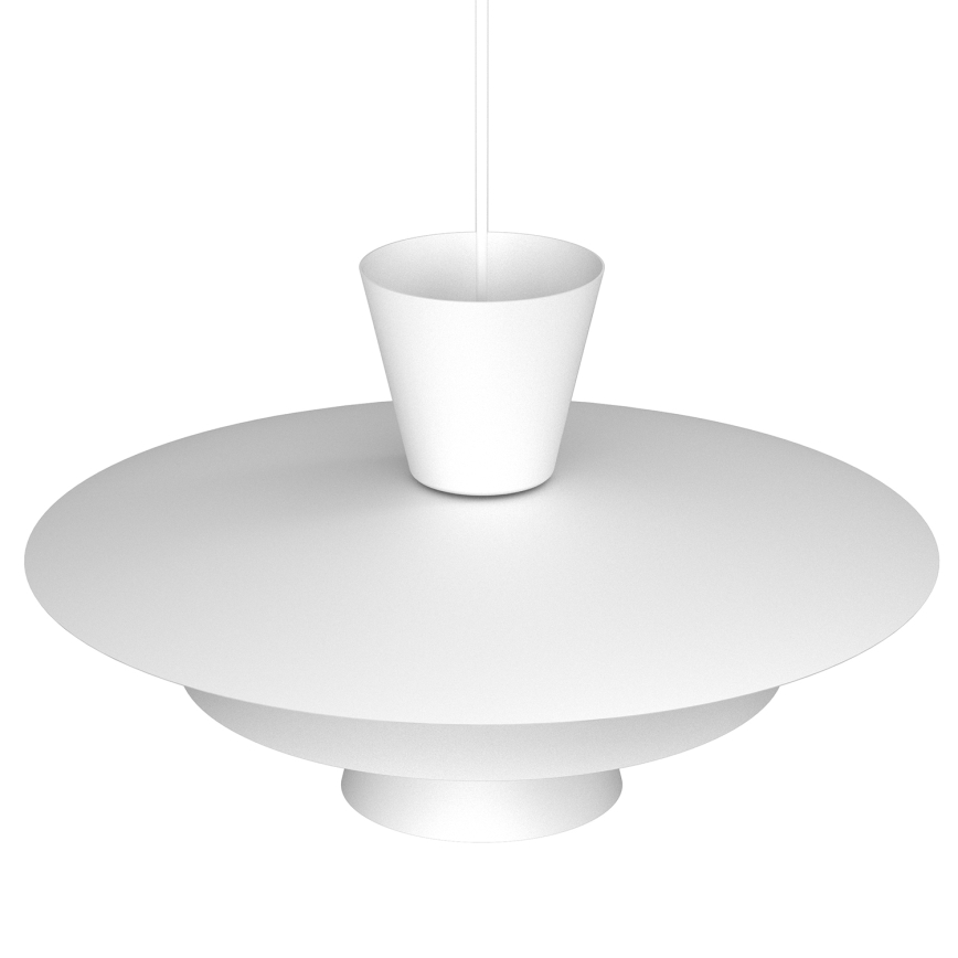 Підвісна люстра PLATO на шнурі 1xE27/15W/230V біла