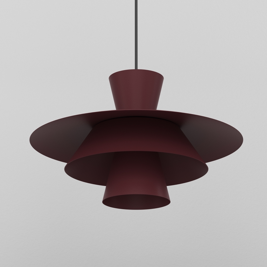 Підвісна люстра PLATO на тросі 1xE27/15W/230V бордова