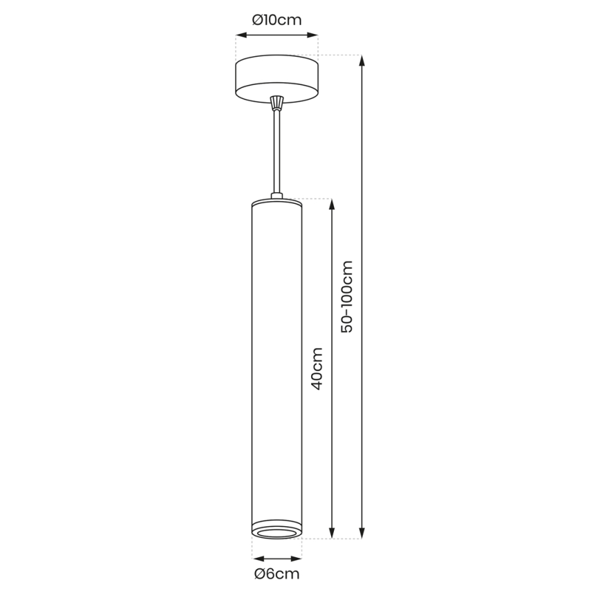 Підвісна люстра PORTER 1xGU10/8W/230V білий