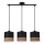 Підвісна люстра PORTO 3xE27/60W/230V чорний/коричневий