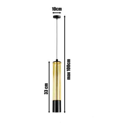 Підвісна люстра PRESCOT 1xGU10/40W/230V золотий