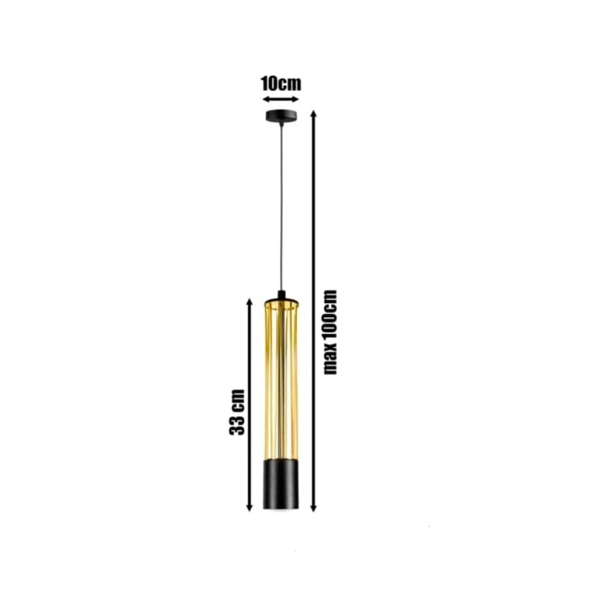Підвісна люстра PRESCOT 1xGU10/40W/230V золотий