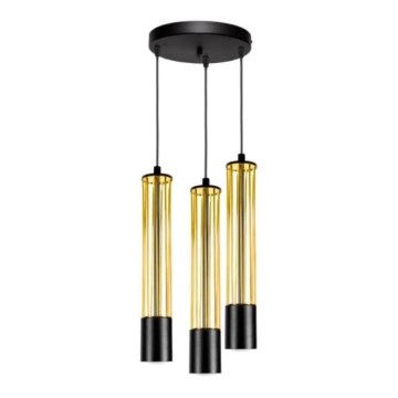 Підвісна люстра PRESCOT 3xGU10/40W/230V золотий