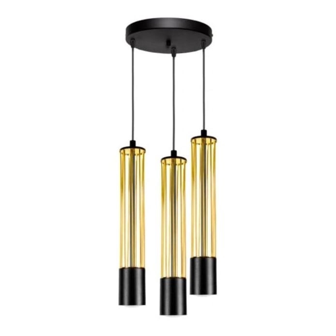 Підвісна люстра PRESCOT 3xGU10/40W/230V золотий