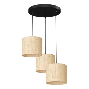 Підвісна люстра RATTAN 3xE27/60W/230V ротанґ