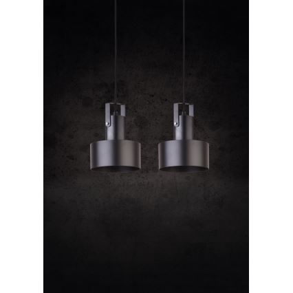 Підвісна люстра RIF 2xE27/60W/230V чорний