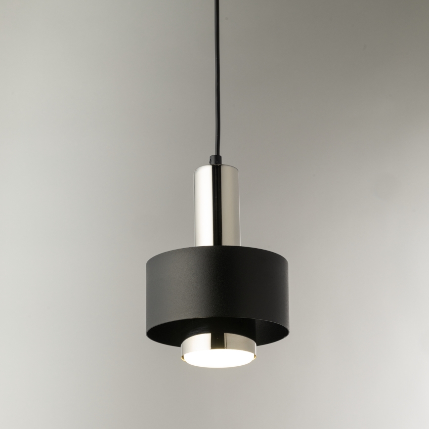Підвісна люстра RIF LUX 1xGX53/12W/230V діаметр 15 см чорний/глянцевий хром