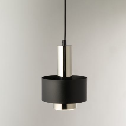Підвісна люстра RIF LUX 1xGX53/12W/230V діаметр 15 см чорний/глянцевий хром