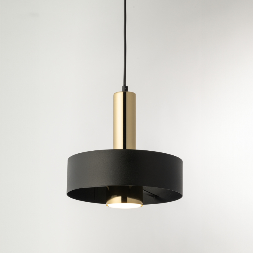Підвісна люстра RIF LUX 1xGX53/12W/230V діаметр 25 см чорний/золотий