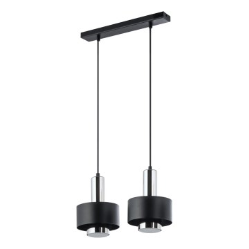 Підвісна люстра RIF LUX 2xGX53/12W/230V чорний/глянцевий хром