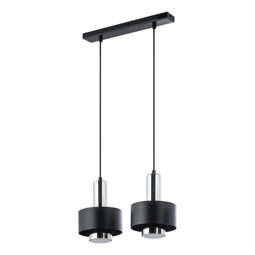 Підвісна люстра RIF LUX 2xGX53/12W/230V чорний/глянцевий хром