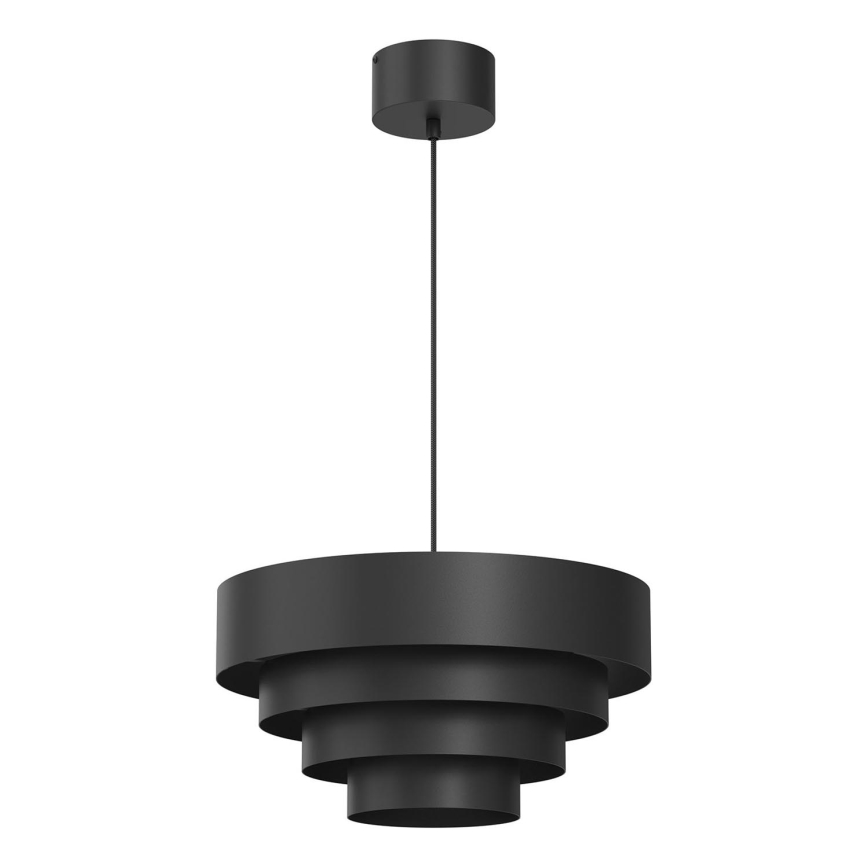 Підвісна люстра RINGS 1xE27/15W/230V чорний
