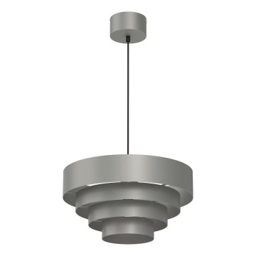 Підвісна люстра RINGS 1xE27/15W/230V сірий