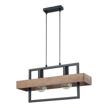 Підвісна люстра ROBIN 2xE27/60W/230V дерево