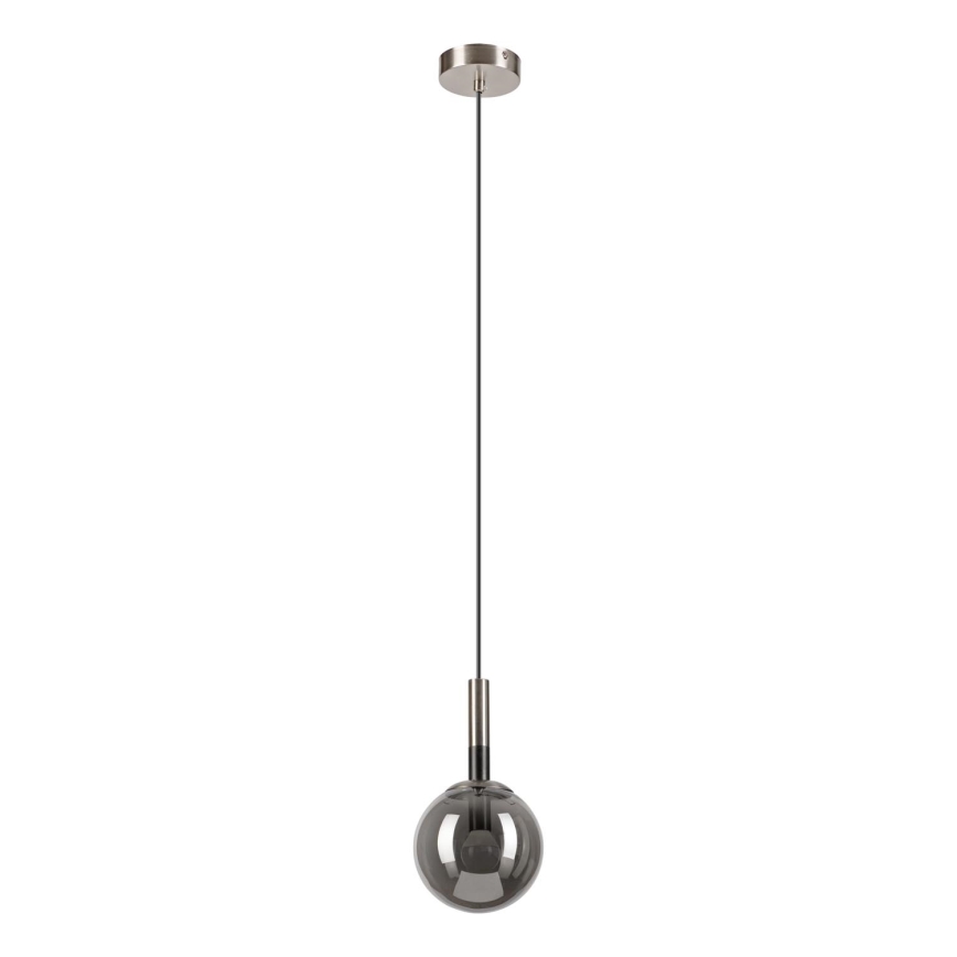 Підвісна люстра ROLLO 1xE14/5W/230V матовий хром/димчастий