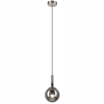 Підвісна люстра ROLLO 1xE14/5W/230V матовий хром/димчастий