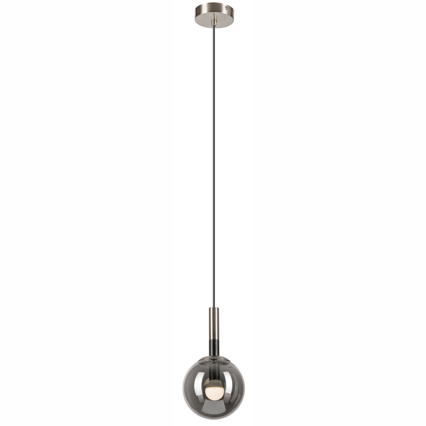 Підвісна люстра ROLLO 1xE14/5W/230V матовий хром/димчастий